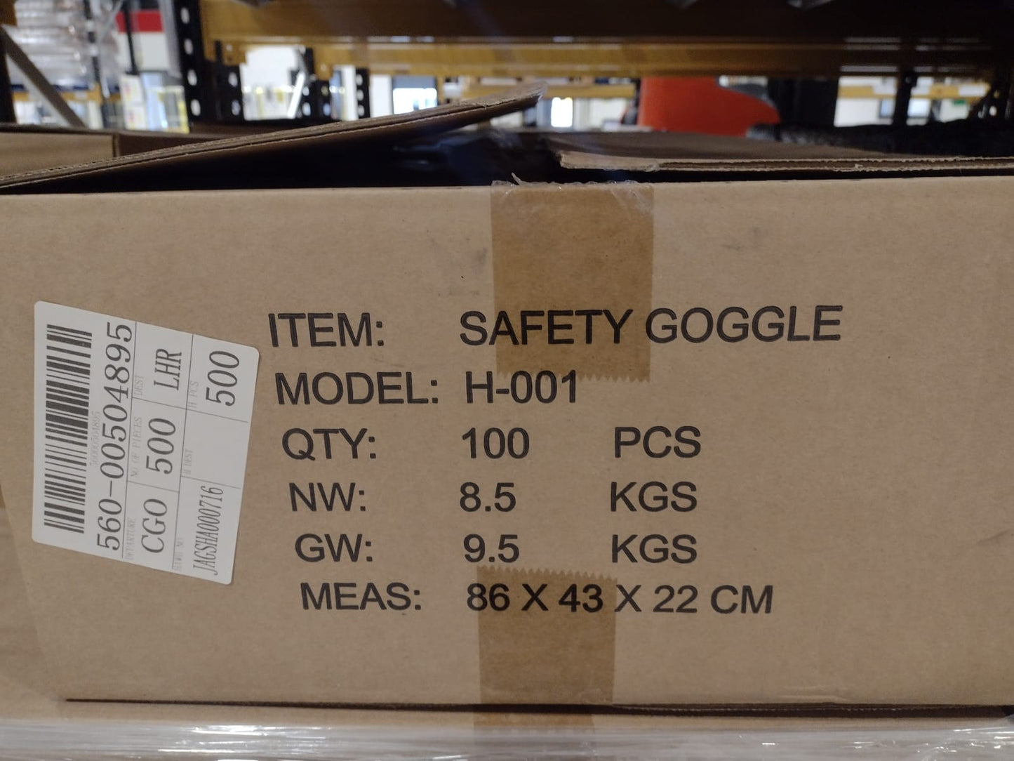 H-001 Safety Eye Protection Goggles (Individual)