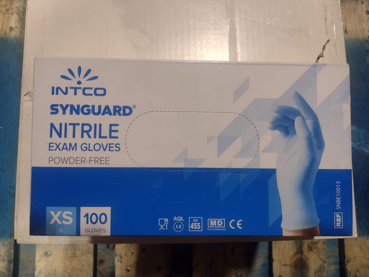 Powder Free Nitrile Examination Gloves - Extra Small (XS Size 6) NHS Box of 100
