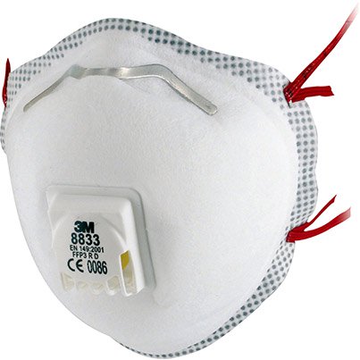 3M 8833 Valved FFP3 Dust Masks - Bulk Lot
